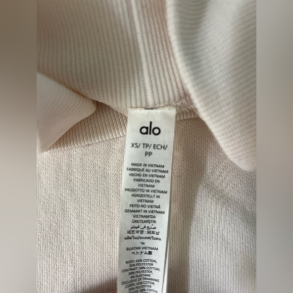 ALO Yoga Women's Hazy Mock Neck Pullover Sweater - Ivory - Picture 4 of 6